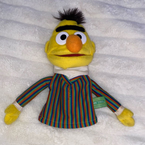 GUND Sesame Street Bert Burt Plush Toy Hand Puppet 2003 preowned - Picture 1 of 12